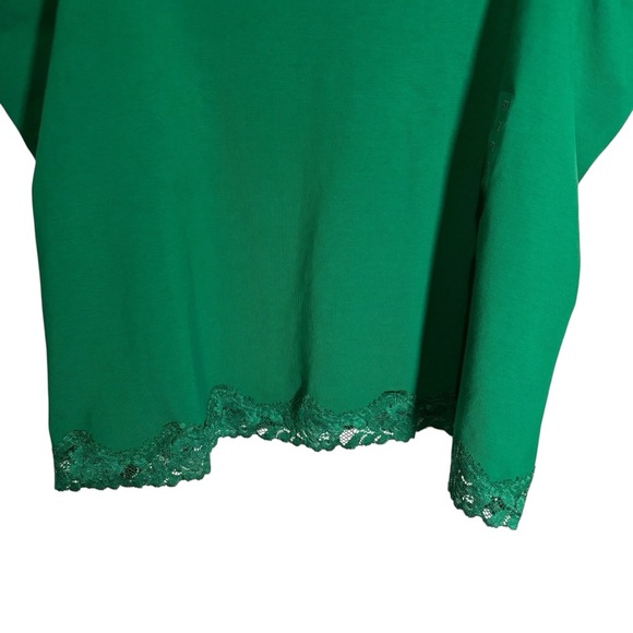 NWT St. John’s Bay Green Lace Trim Tank Top Women’s Size 2X Shelf Bra Y2K Casual - Picture 5 of 13